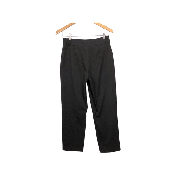 Talbots Petite Stretch Black Trousers Front Zip Pockets Side Zip Size 6 - Picture 2 of 5